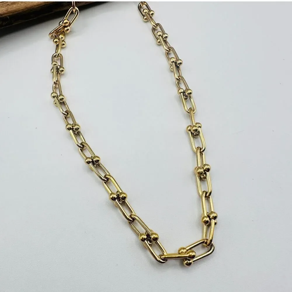 18K Gold Non-Tarnish Bold Chain Necklace